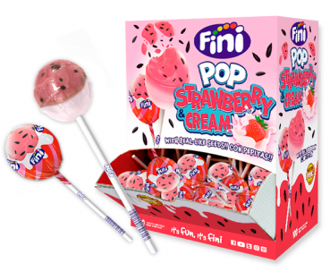 Fini Strawberry & Cream Lollipop 1 Stück