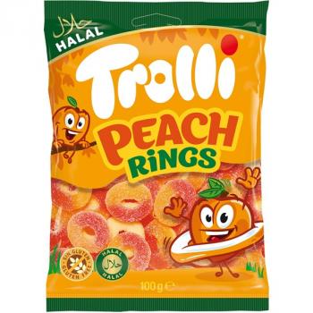 Trolli Peach Rings 100g mit Halal-Zertifizierung