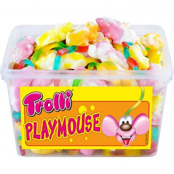 Trolli Playmouse 75 Schaumzuckermäuse mit extralangem Fruchtgummi-Schwanz