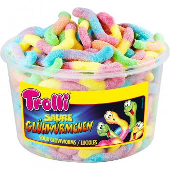 Trolli Saure Glühwürmchen 150 gezuckerte und saure Fruchtgummi-Glühwürmchen