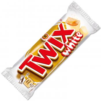 Twix White Limited Edition 2 Knusperkekse mit zartem Karamell und Überzug aus weißer Schokolade