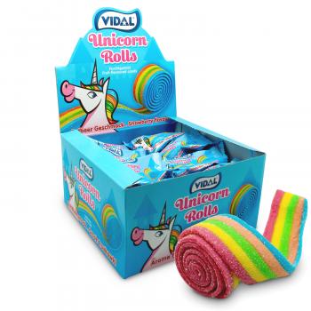 Vidal Unicorn Rolls Fruchtgummi  mit Erdbeer-Geschmack