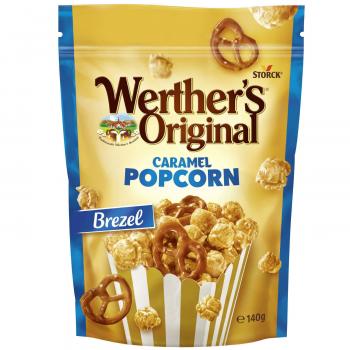 Werther's Original Caramel Popcorn Brezel 140g Popcorn und Laugengebäck