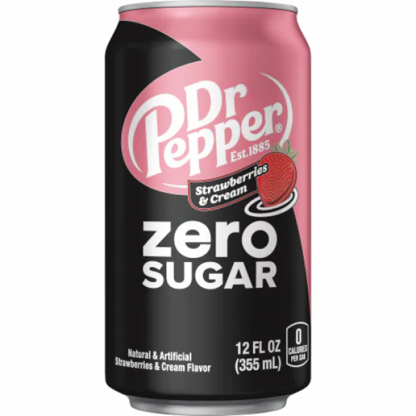 Dr Pepper Strawberry & Cream 355ml Zero Sugar