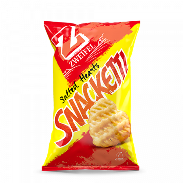 Zweifel Snacketti Chips Hearts lovely Salted 75g 