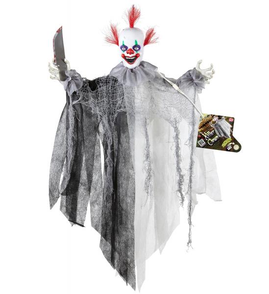 Killer Clown animiert mit Messer und Circus Music 60cm