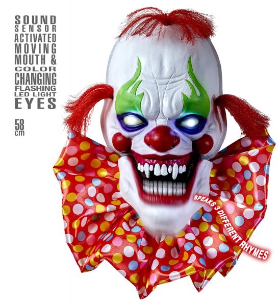 Sprechender und bewegender Horror Clown animiert 58cm