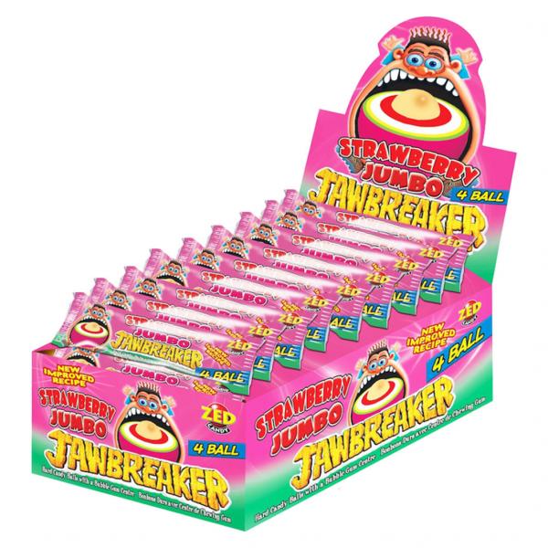 ZED Candy Jawbreakers Jumbo Strawberry 4er