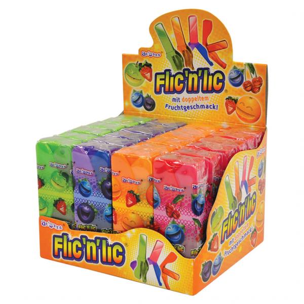 Flic'n'lic Sour 14g Klapp-Lolli mit saurem Frucht-Geschmack