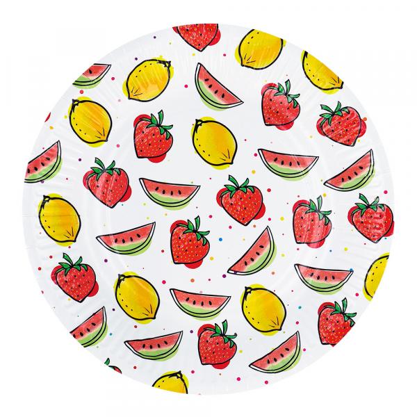 8 Papierteller Fruit (23 cm)