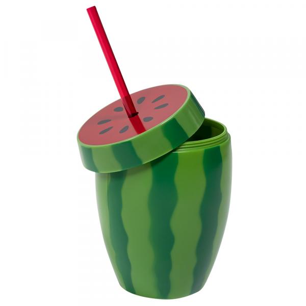 Wassermelonenbecher mit Strohhalm 900ml