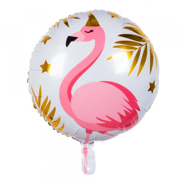 Folienballon Flamingo zweiseitig Ø 45cm