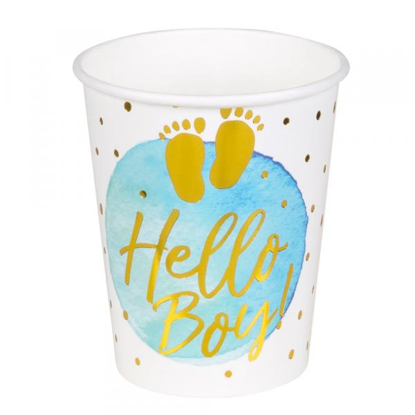 10 Papierbecher Hello Boy! 210ml