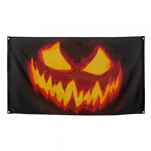 Halloween Fahne Gruseliger Kürbis 90x150cm Deko für Halloweenpartys!