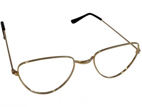 Santa Brille Metall Halbmond