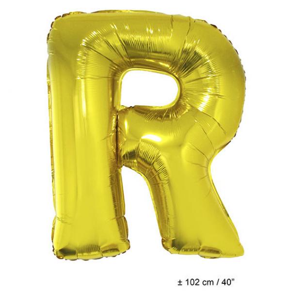 Folienballon Buchstabe R Gold 102cm Riesenballon