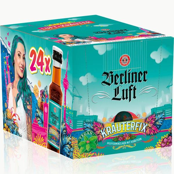 Berliner Luft Kräuterfix Pfefferminzlikör 24 Shots 0.02l 