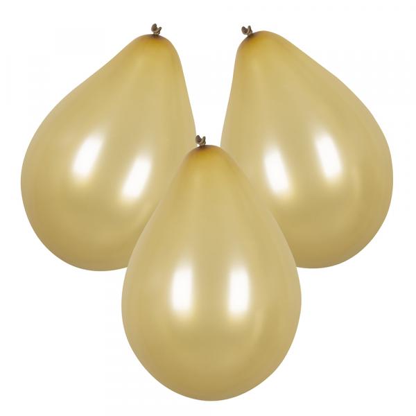 Latex Ballons 6 Stück Gold 23cm