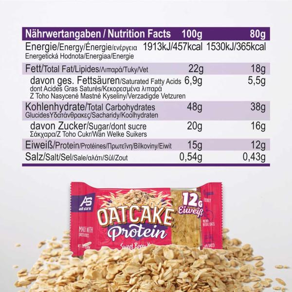 All Stars Oatcake Protein Riegel 12x 80g Sweet Berry Mix