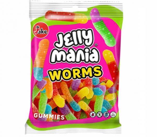 Jake Jelly Mania Worms 100g Halal