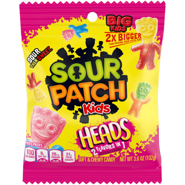 Sour Patch Big Heads 102g Saures Fruchtgummi