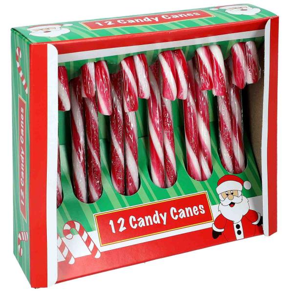 Candy Canes Zuckerstangen 12cm rot-weiß 12er