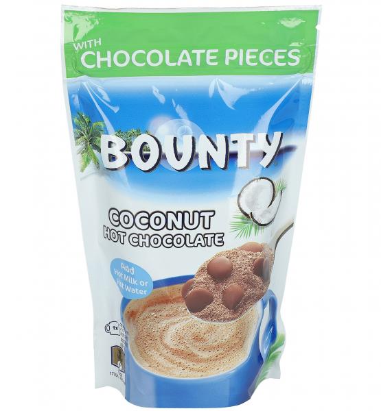 Bounty Coconut Hot Chocolate 140g mit Kokosnussgeschmack und Milchschokoladenstückchen