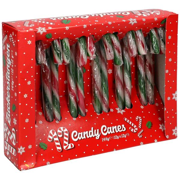 Candy Canes Zuckerstangen 12cm rot-weiß-grün 