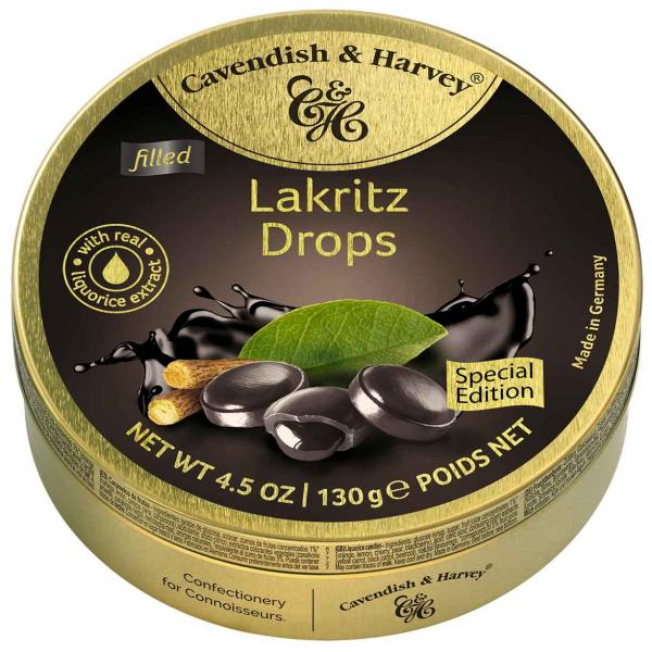 Cavendish & Harvey Filled Lakritz Drops 130g