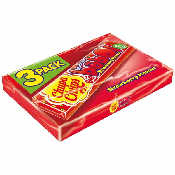 Chupa Chups Big babol Strawberry 3 Stangen 18 Stück 