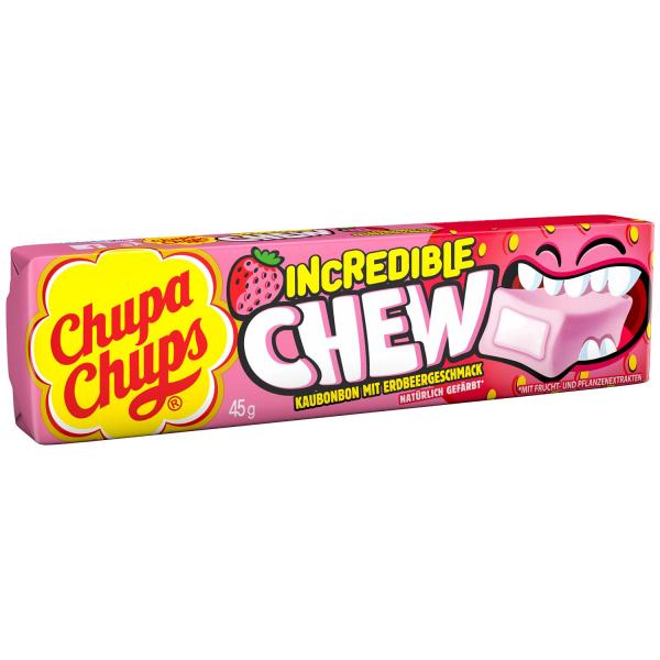 Chupa Chups Incredible Chew Erdbeere 45g