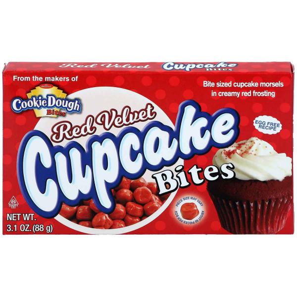 Cookie Dough Bites Red Velvet Cupcake 88g Gebäck-Kügelchen mit Zuckerüberzug