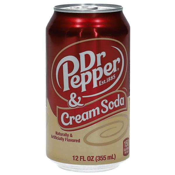 Dr Pepper & Cream Soda USA 355ml Koffeinhaltiges Erfrischungsgetränk