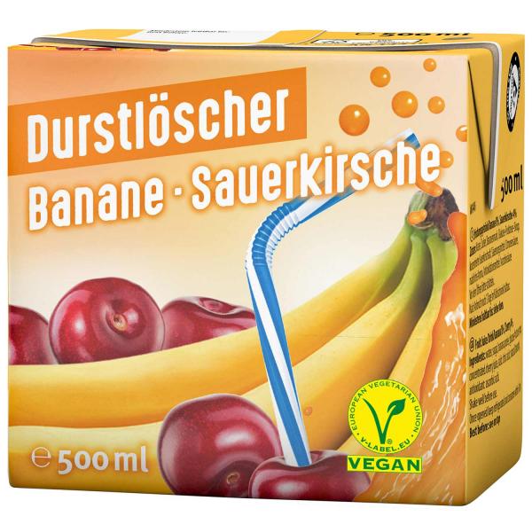 Durstlöscher Banane-Sauerkirsche 500ml