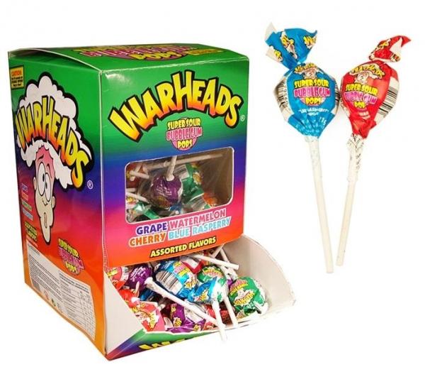 Warheads Super Sour Bubblegum Lolli