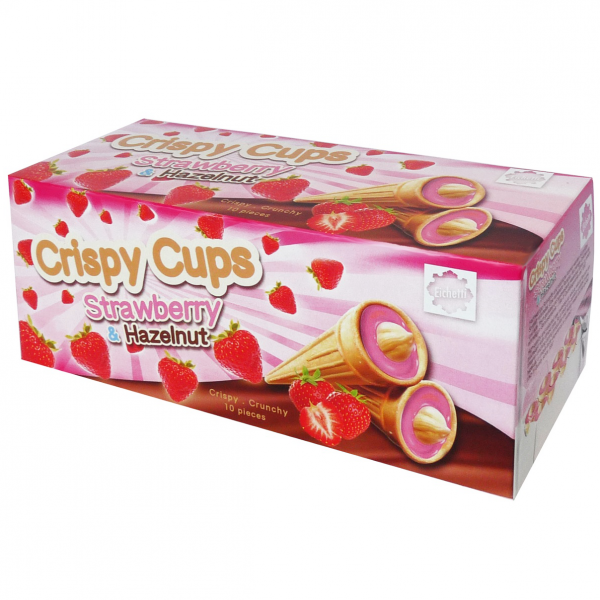 Eichetti Crispy Cups Strawberry & Hazelnut 10er