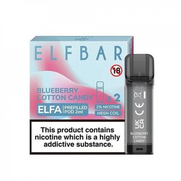 Elfbar Elfa 2er Pack Pods Blueberry Cotton Candy 2ml