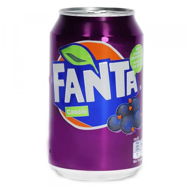 Fanta Cassis 330ml Kohlensäurehaltiges Erfrischungsgetränk mit Cassisgeschmack