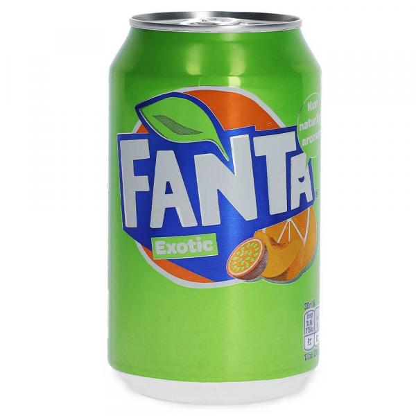 Fanta Exotic 330ml Kohlensäurehaltiges Erfrischungsgetränk mit Exotic-Geschmack