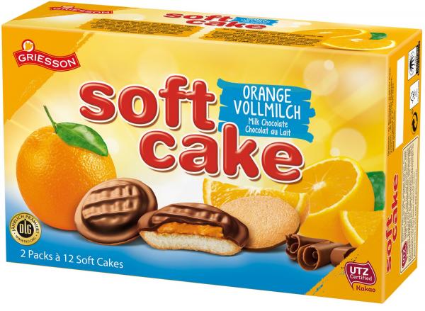 Griesson Soft Cake Orange Vollmilch 2x12er