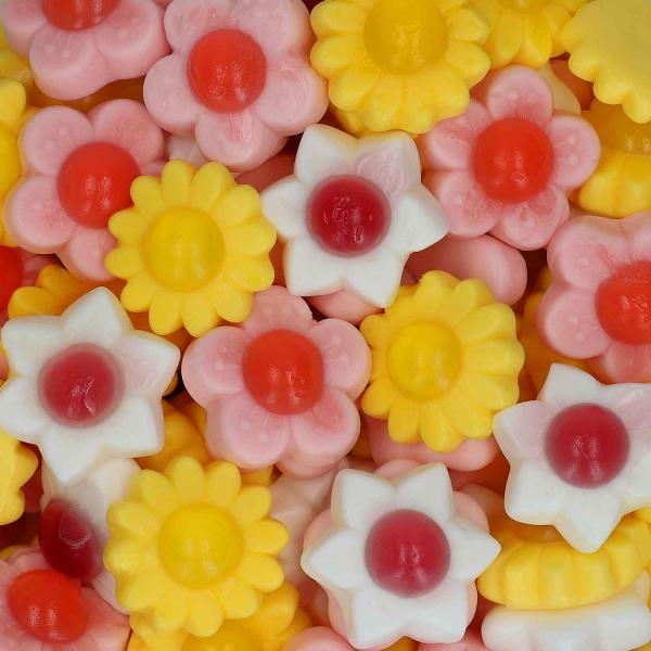 Haribo Bunte Blumen 150er  Fruchtgummi-Blumen mit Konfektfüllung