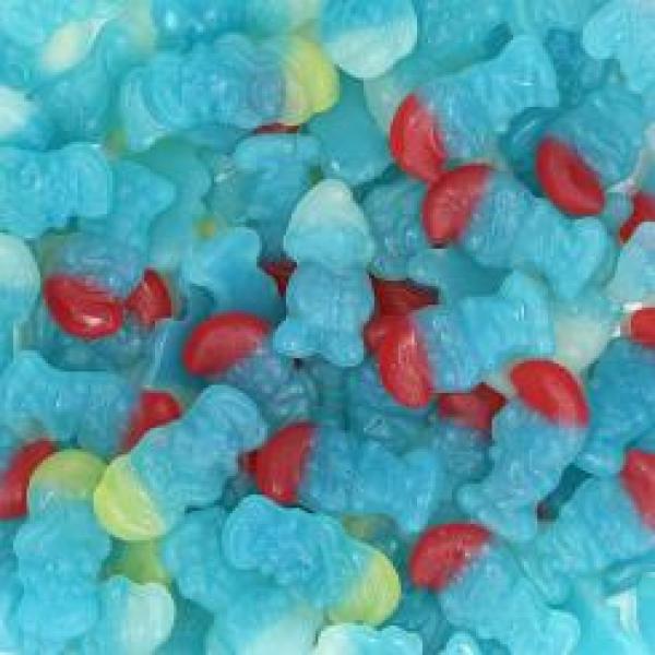 Haribo die Schlümpfe 3kg  Fruchtgummi-Schlümpfe mit Himbeer- und Erdbeer-Geschmack