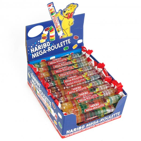 Haribo Mega Roulette 45g 18 Fruchtgummi-Scheiben mit Fruchtgeschmack