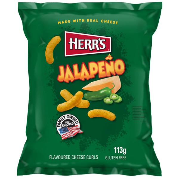 Herr's Jalapeno Cheese Curls 113g​​​​​​​