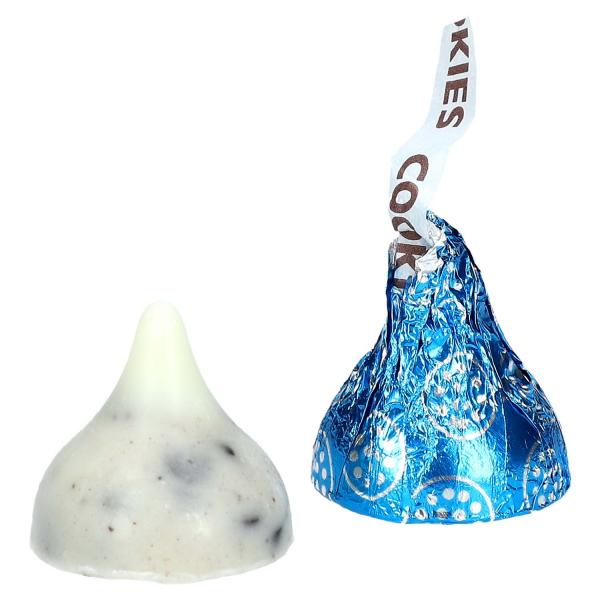 Hershey's Kisses Cookies'n'Creme 283g weiße Schokolade in Tropfenform mit Keksstückchen