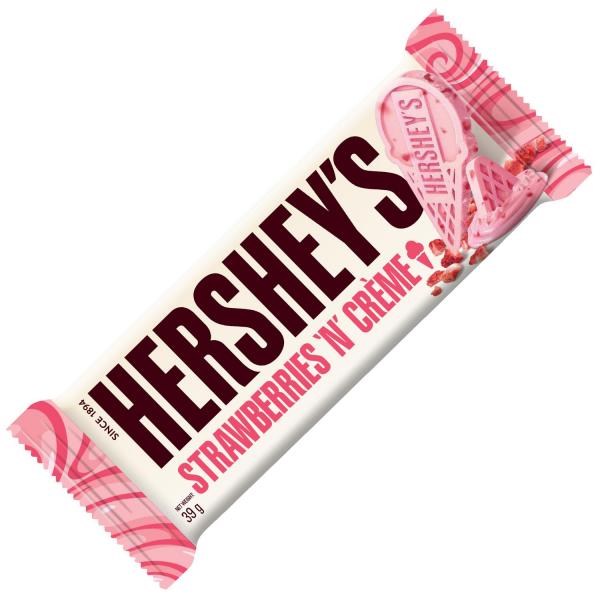 Hershey's Strawberries'n'Crème 39g Weiße Schokolade mit Erdbeerstückchen