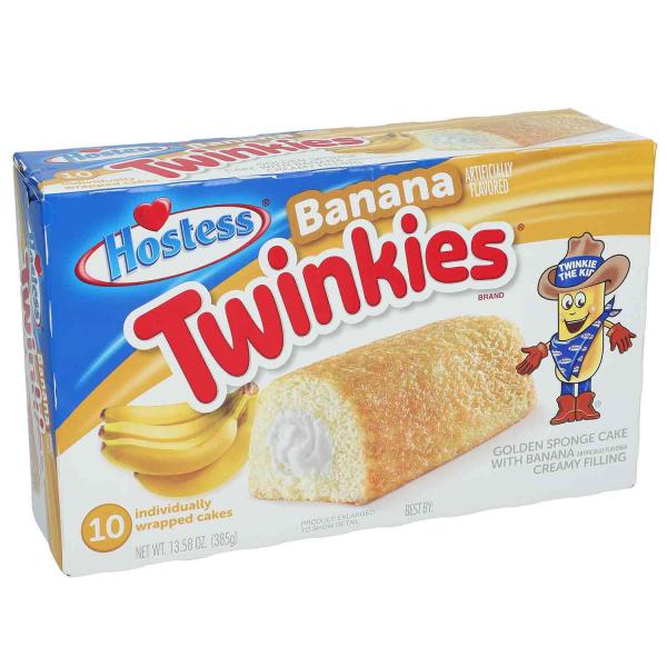 Hostess Twinkies Banana 10 Mini-Soft-Kuchen mit Bananen-Creme-Füllung