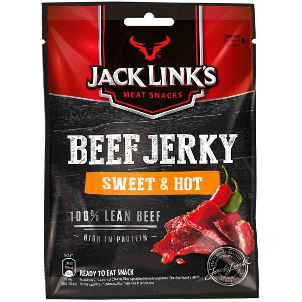 Jack Link's Beef Jerky Sweet & Hot 25g Rindfleisch-Streifen mit süß-scharfem Geschmack