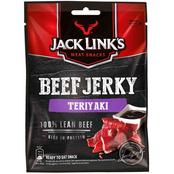 Jack Link's Beef Jerky Teriyaki 25g Rindfleisch-Streifen mit Teriyaki-Geschmack