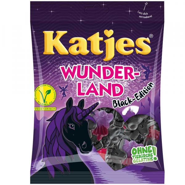 Katjes Wunderland Black Edition 200g Mischung aus Fruchtgummi und Lakritz